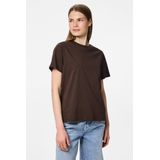 Pieces - Pcria Ss Solid Tee Jrs Noos - T-shirt - Hot Fudge