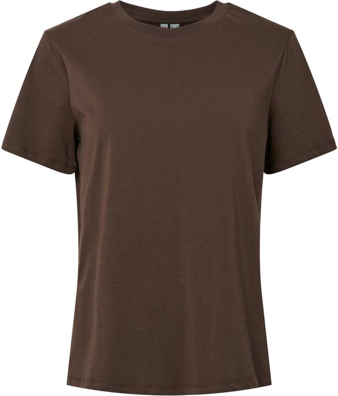 Pieces - Pcria Ss Solid Tee Jrs Noos - T-shirt - Hot Fudge