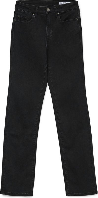 Vero Moda - FLASH - Damesjeans - Effen - Straight Fit - Katoenmix