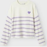 Gebreide Trui - V-hals - Lange Mouwen - Geborduurd - Platgebreid