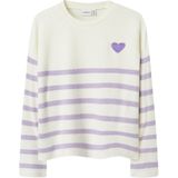 Gebreide Trui - V-hals - Lange Mouwen - Geborduurd - Platgebreid