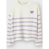 Gebreide Trui - V-hals - Lange Mouwen - Geborduurd - Platgebreid