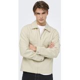 Shacket - Licht - Katoen - Gespreide Kraag - Ritssluiting - Borstzakken