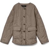 Vmmillie - Gequilte Jas - O-hals - Lange Mouwen - Knoopsluiting - Voorzakken - Volledig Gevoerd