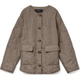 Vmmillie - Gequilte Jas - O-hals - Lange Mouwen - Knoopsluiting - Voorzakken - Volledig Gevoerd