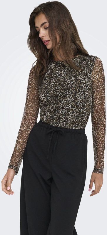 Only - Onlnova Mesh Top - Dames T-shirt - Sierra/breaker Leo