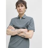 Jack & Jones - JJEAUSTIN ZIP POLO SS NOOS - Poloshirt - Stormy Weather