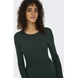 Only - ALMA - Gebreide Jurk - Effen - Viscosemix - Licht Uitlopend - Lange Mouwen