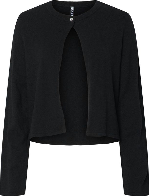 Pcorina - Gebreid Vest - Ronde Hals - Lange Mouwen - Knoopsluiting - Soepelvallende Pasvorm