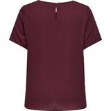 ONLY CARMAKOMA - Top - Zwart - Geweven Stof - Korte Mouwen