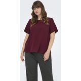 ONLY CARMAKOMA - Top - Zwart - Geweven Stof - Korte Mouwen