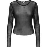 Onlhilen - Top - O-hals - Lange Mouwen - Slim Fit - Strass Steentjes