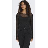 Onlhilen - Top - O-hals - Lange Mouwen - Slim Fit - Strass Steentjes