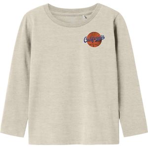 Name It - Nmmknoxo - T-shirt - Mélange Peyote - Voor Kinderen - Lange Mouwen
