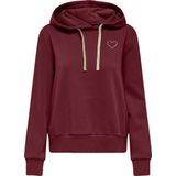Only - Onlnoli Heart Hood Swt - Trui - Cabernet/goud - Dames