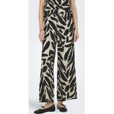 JDY - Losse Broek - Beige-Zwarte Print