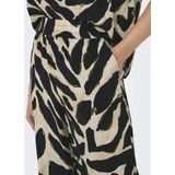 JDY - Losse Broek - Beige-Zwarte Print