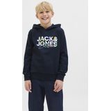 Jack & Jones - JJGEPLAS - Hoodie - Sky Captain - Met Capuchon