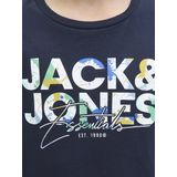 JACK & JONES Junior - T-shirt - Blauw - Jersey - Lange Mouwen