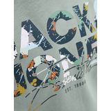 JACK & JONES - T-shirt - Blauw - Jersey - Lange Mouwen