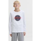 Jack & Jones Junior - JJURBAN TEE LS CREW NECK JNR - T-shirt - Wit - Lange Mouwen