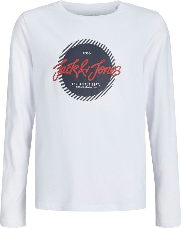 Jack & Jones Junior - JJURBAN TEE LS CREW NECK JNR - T-shirt - Wit - Lange Mouwen
