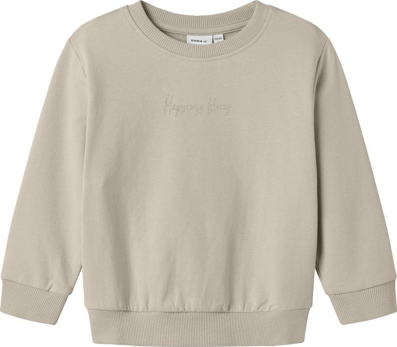 Sweatshirt - Regular Fit - Glitterprint - Lange Mouwen - Zacht Ongeborsteld