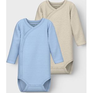 NAME IT NBNBODY 2P LS WRAP SOLID NOOS Unisex Body - Maat 50