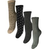 Pcsebby - Glittersokken - Geribd - Geschulpte Rand