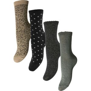 Pcsebby - Glittersokken - Geribd - Geschulpte Rand