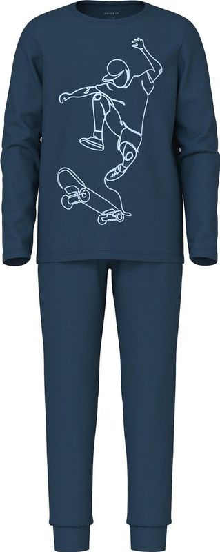 Name-it - Space Print - Jongens Pyjama - Blauw - Organisch Katoen