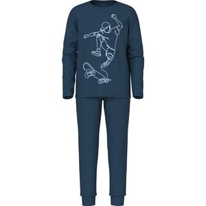 Name-it - Pyjama - Blauw - Organisch Katoen - Skater Print