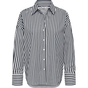 Jacqueline de Yong - Wit Dessin Blouse - Lange Mouwen - Polyester/Katoen