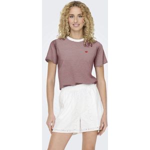 JDY - Pisa Shirt - Donkerrood - T-shirt