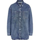 NOISY MAY - Curve - Denim Blouse - Medium Blue Denim