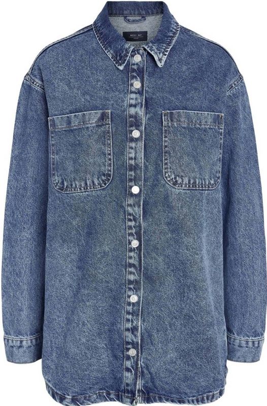 NOISY MAY - Curve - Denim Blouse - Medium Blue Denim