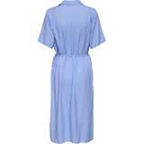 ONLY - ONLYASMIN SHIRT DRESS WVN - Dames - Mini Jurk - V-Hals - Korte Mouwen - Regular Fit