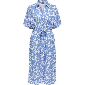 Onlyasmin - Midi-jurk - V-Hals - Korte Mouwen - Regular Fit