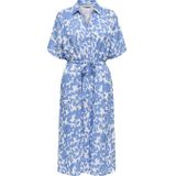 Onlyasmin - Midi-jurk - V-Hals - Korte Mouwen - Regular Fit