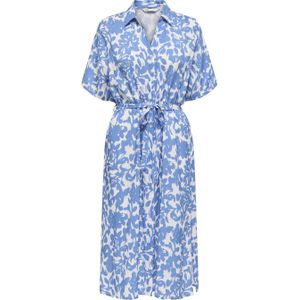 Onlyasmin - Midi-jurk - V-Hals - Korte Mouwen - Regular Fit