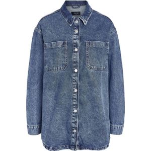 NOISY MAY - Curve - Denim Blouse - Medium Blue Denim