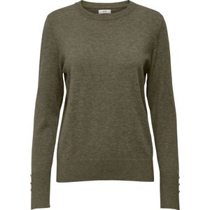 JDY - Gebreide Pullover - O-hals - Lange Mouwen - Knoop Detail - Zacht