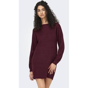 JDY - Korte Jurk - Gebreid - Relaxed Fit - Lange Mouwen - Boothals