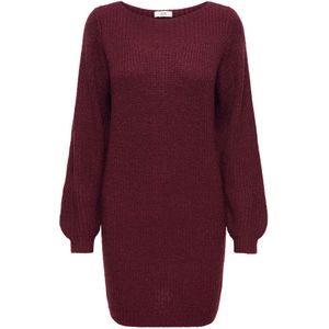 JDY - Korte Jurk - Gebreid - Relaxed Fit - Lange Mouwen - Boothals