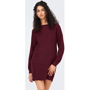JDY - Korte Jurk - Gebreid - Relaxed Fit - Lange Mouwen - Boothals