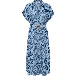 Blousejurk - Bloemenprint - Viscose - 7/8 Lengte - Gedrapeerd