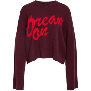 NOISY MAY - Curve - Sweater - Donkerrood