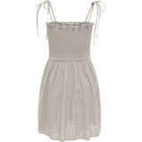 ONLY - ONLTIZANA - Jurk - Greige - Katoen - Mouwloos - Slanke Pasvorm