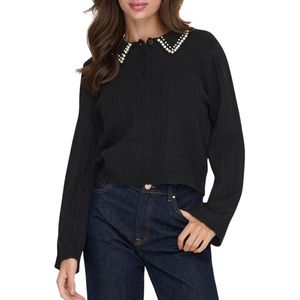JDY - Gebreide Pullover - O-hals - Lange Mouwen - Parel Versiering