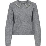 JDY - Gebreide Pullover - O-hals - Lange Mouwen - Parel Versiering